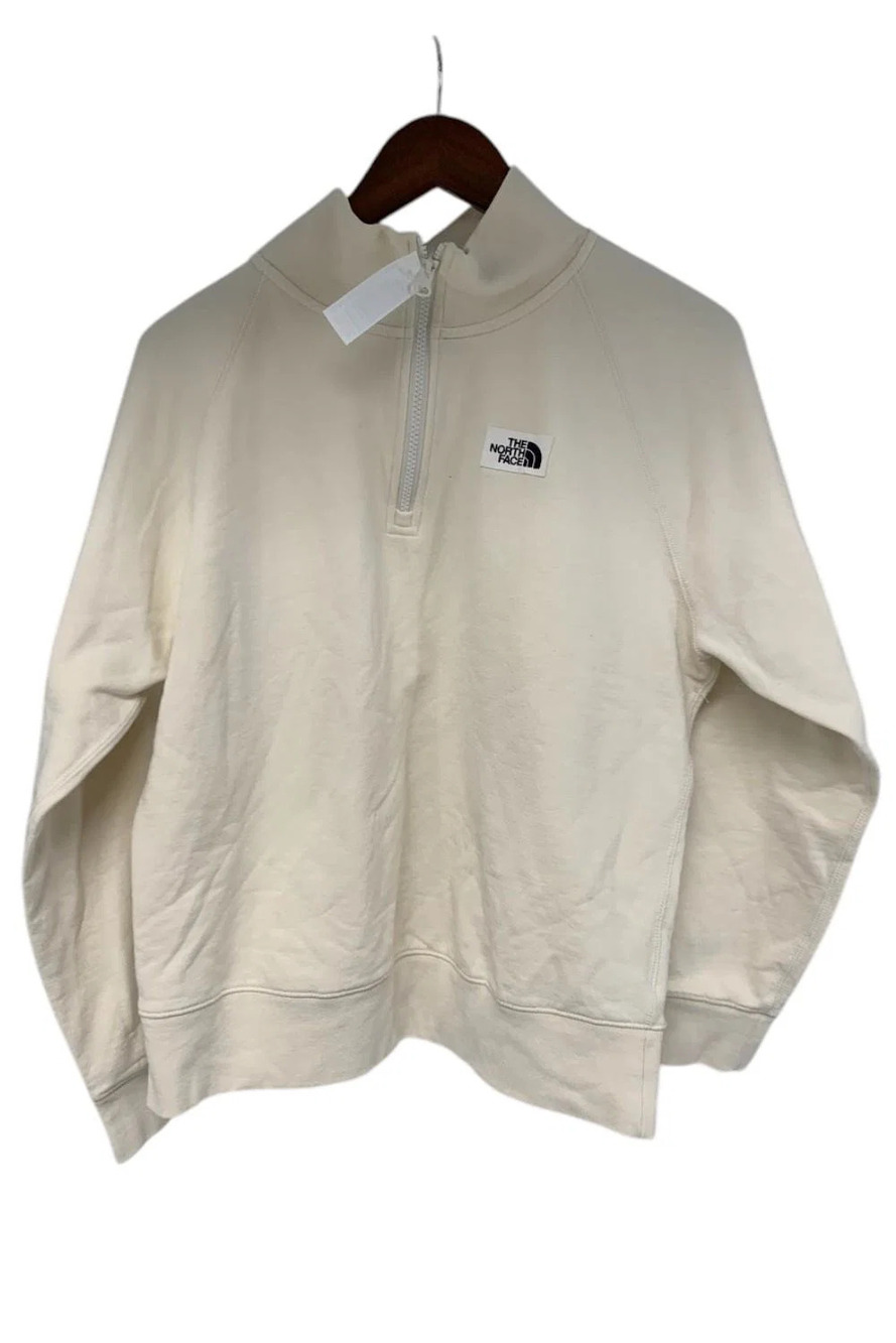The North Face Women's Heritage 1/4 Zip Pullover Sweater Ivory Beige - Regular